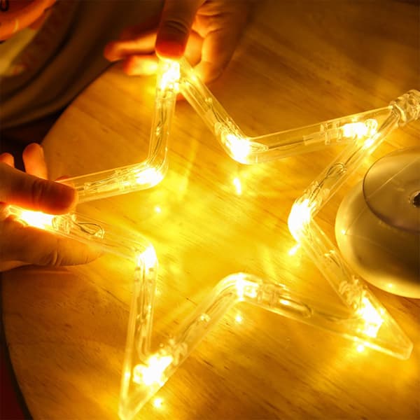 LED Stjerne Julelys Batteridrevet Stjerner og Måne Dekor