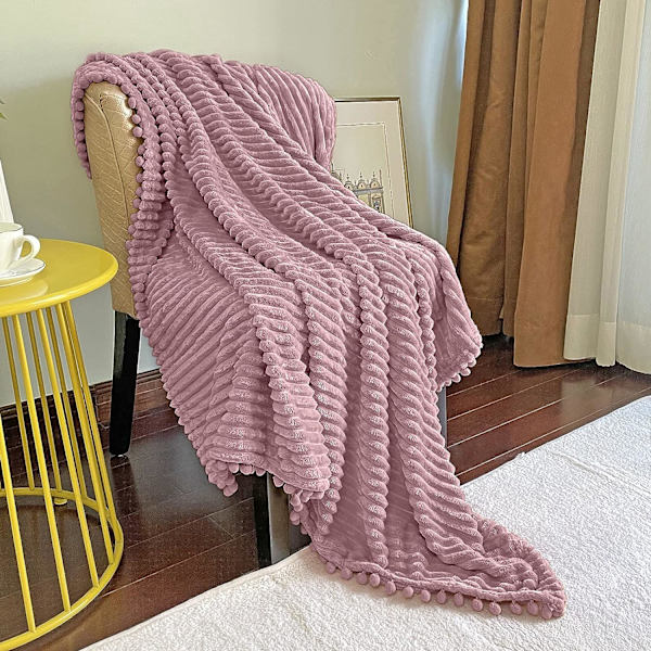 Fleecefilt Tvillingstorlek – 51x59, Rosa – Mjuk, Plyschig, Fluffig, Luddig