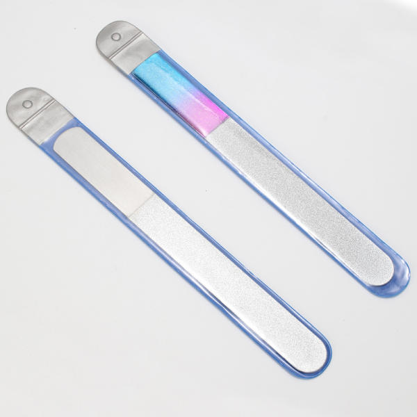 2-pack Emery Polerade Nagelfilar i Rostfritt Stål, Dubbelsidiga