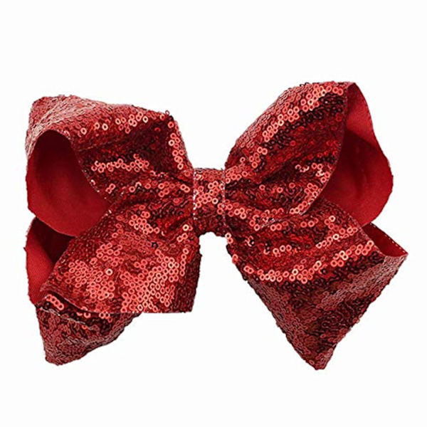 2 extra stora paljett-hårspännen för cheerleading-uppträdanden