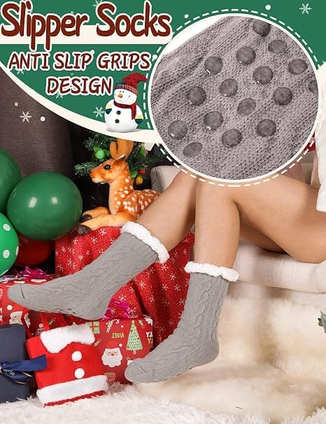 Damtofflor Fluffiga Sockor Fuzzy Mysiga Stuga Varma Vinter Mjuka Tjocka