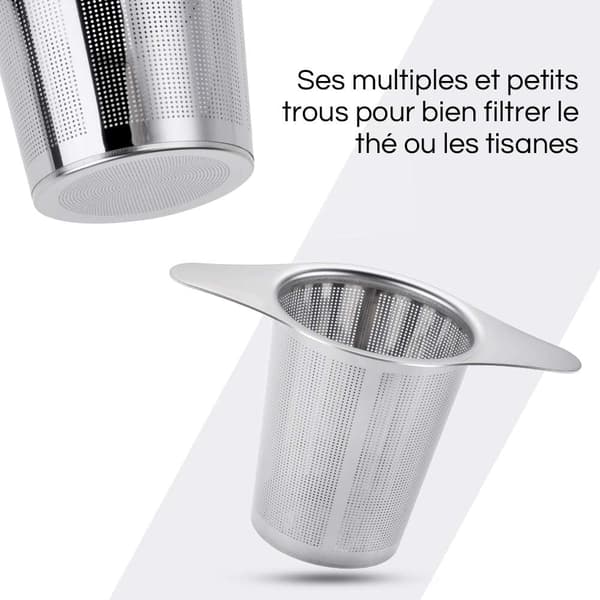 2 stk. Te-filter med fine hull i rustfritt stål - Te-infuser