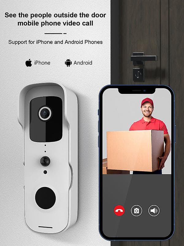 Smart Trådløs Dørklokke Wifi Video Intercom Digital Hjem Sikkerhet
