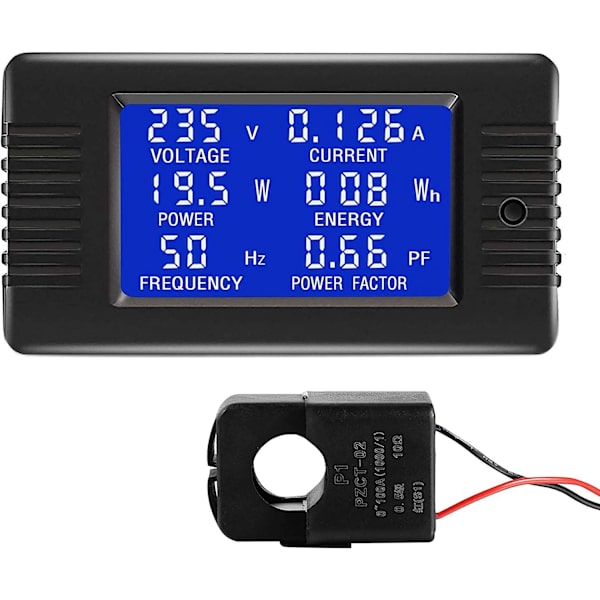 AC 80-260V 100A CRS-022B LCD display digital strøm spænding effekt