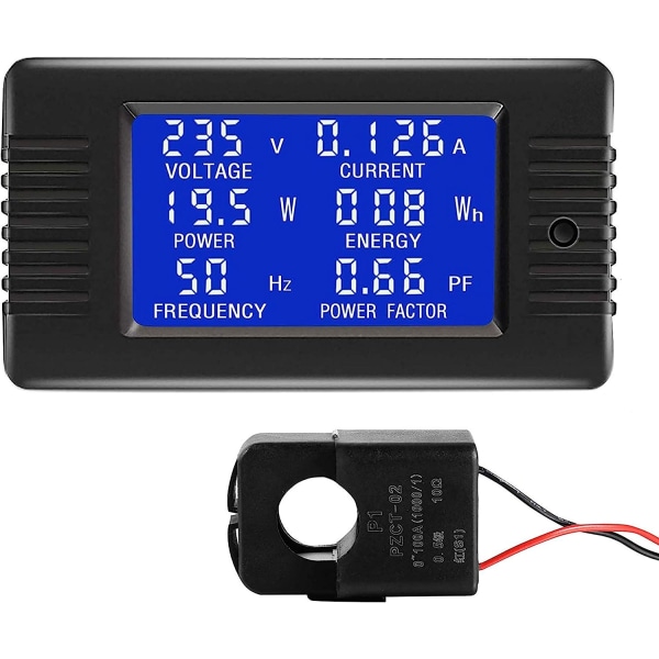AC 80-260V 100A CRS-022B LCD-display digital ström spänning effekt