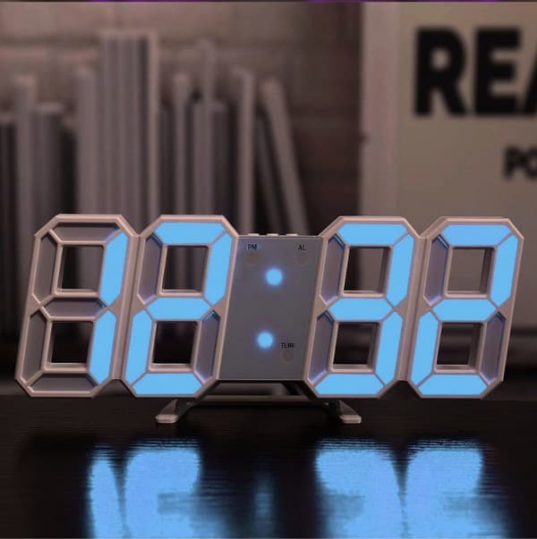Digital Väggklocka med Alarm LED-siffror Tid Alarmklocka