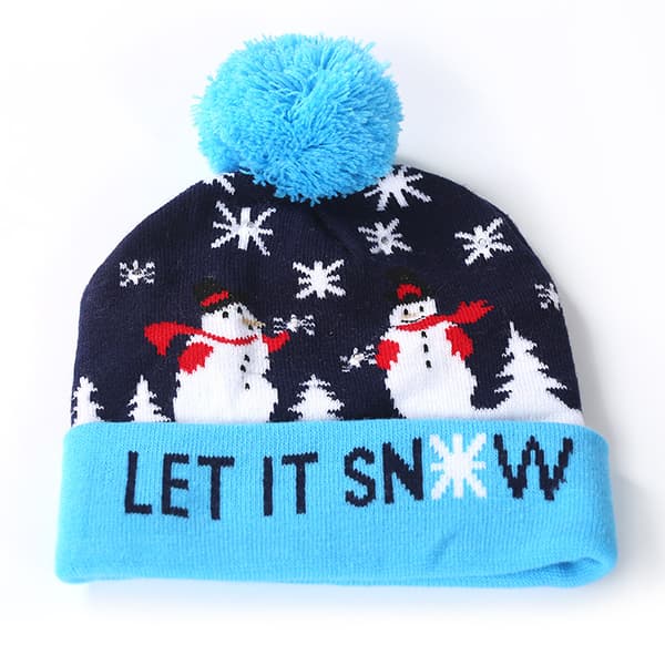 2 LED Julehatte, Julehatte Unisex strikket feriehat