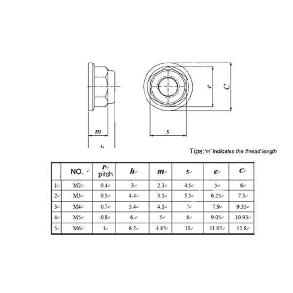 Selvlåsende sekskantsmøtrikker, 10 stk M4 Nylon Flangeret Aluminium CNC Møtrik S