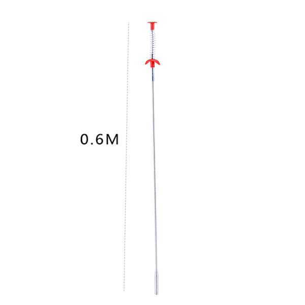 Avløpsrenser-pinner, tilstopping fjerner, rengjøringsverktøy, 60 cm rør-D