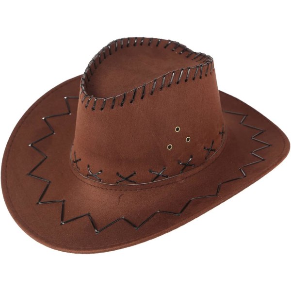 Cowboy Hat Kostume Tilbehør Bred Skygge Vild Vestlig Cowgirl Hat,