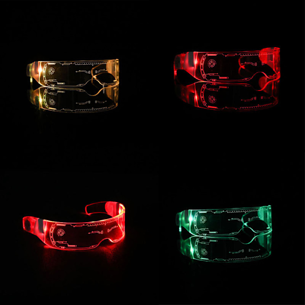 Fargerike LED-lysbriller, festbar musikkfestival, kryss