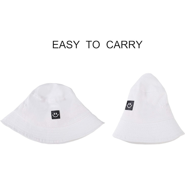 Bucket Hat Unisex Foldbar Bomuld UV Beskyttelse Åndbar Sol