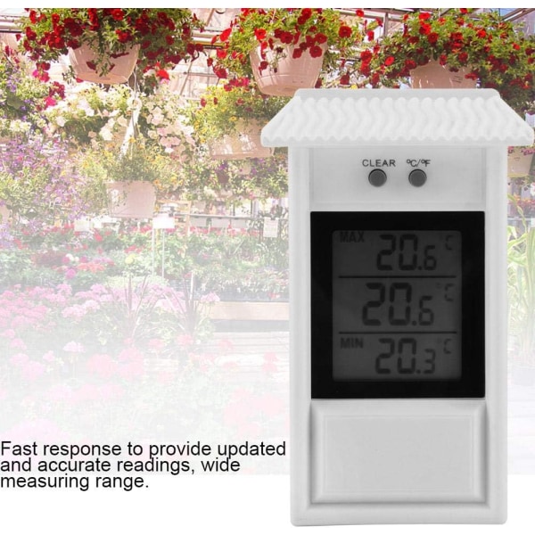 Indendørs udendørs termometer, vandtæt digital trådløs temperatur