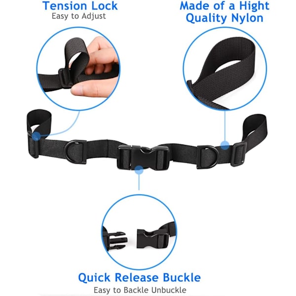 Ryggsäcksbröstrem [2-pack] Robust Justerbar Ryggsäcksstöd