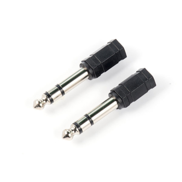 6,5 mm til 3,5 mm hun to-kanals lydadapter nikkelbelagt
