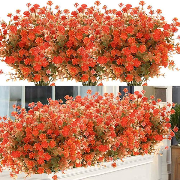 4 Pak Kunstige UV-Resistente Eucalyptus Planter til Indendørs og