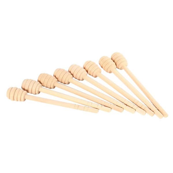 55-pack 15 cm Honungsskedar i Trä, Kompatibla Med Hone DXGHC
