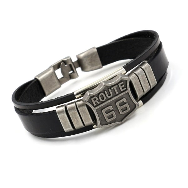 Personality 66 læderarmbånd mænds punk vintage ko læder br