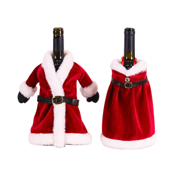 2-delt julevinssæt julekjole vinflaskesæt Christ