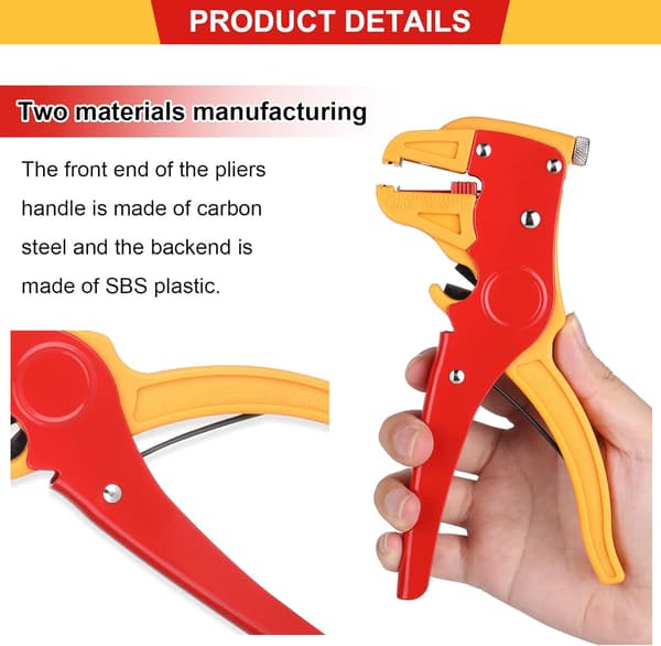 Automatisk Trådstripper Multifunktionel Kabelknipser Orange Hånd T