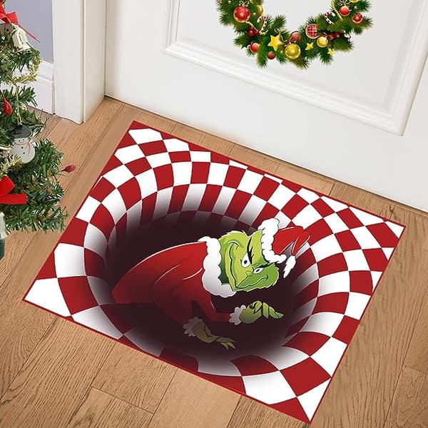Illusjonsdørmatte, Juledekorasjon Dørmatte Gulvmatte 40*60cm