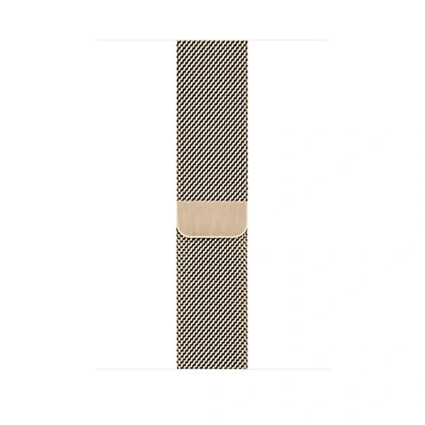 Apple gullfarget rustfritt stål milanese loop for 38mm 40mm 41mm klokker, ta