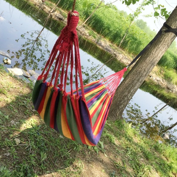 Useita Puuvillaisia Ripustusvuoteita Ulkoilmaan 280 X 800 Cm Kantopussi Mukana