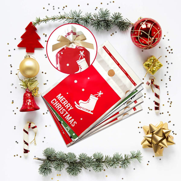 50 stk Julegodteriposer Julegaveposer Godteri Goodies Pla