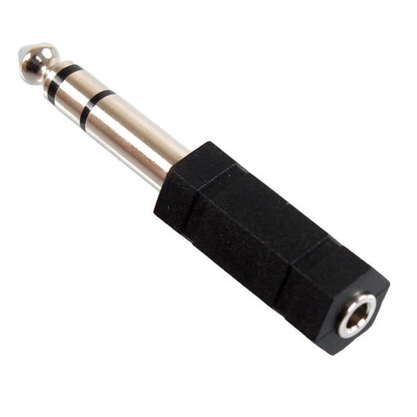 6,5 mm plugg til 3,5 mm mono jack adapter 6,35 plugg til 3,5 mm hunn audi