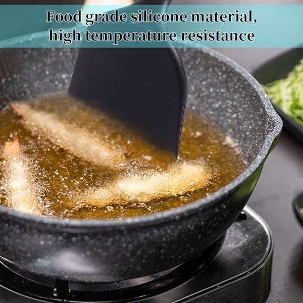 Wok Spatel, Sømløs Non-Stick Enkeltdel Silikon Wok Spatel DXGHC