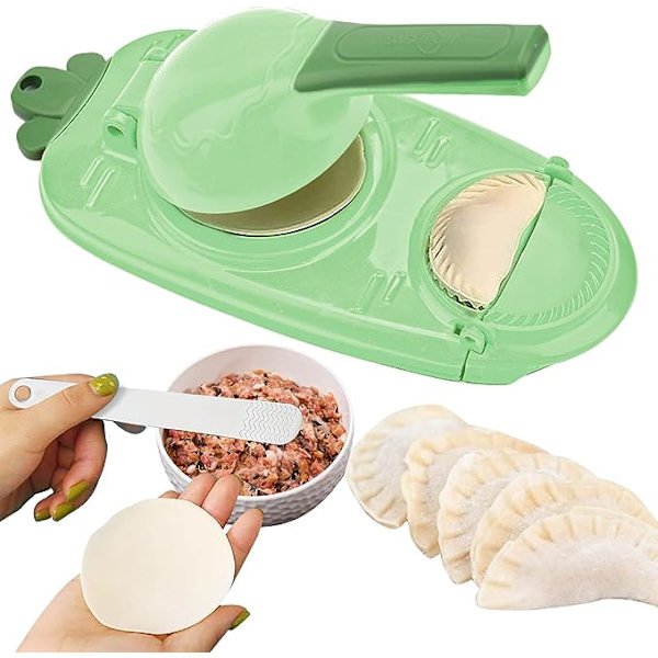 2-i-1 Tortillapress och Dumplingform, Manuell Formgivare för Dumplingomslag