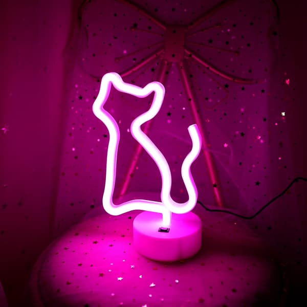 Lysende LED Neonlys - USB-drevet - Varmt hvitt - Borddekorasjon