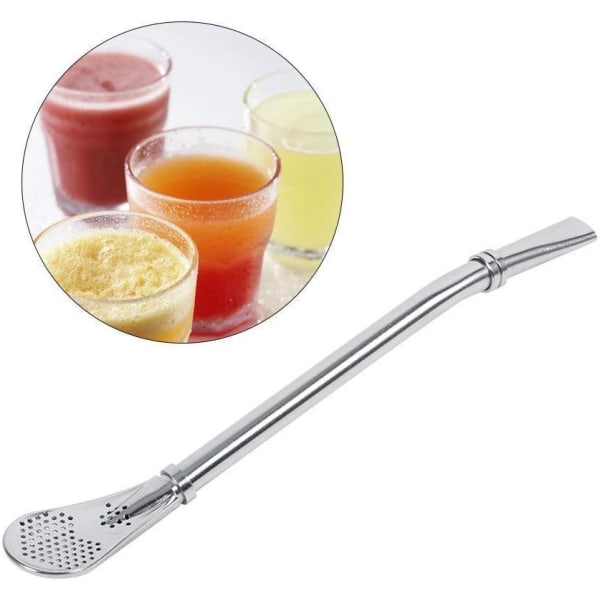 4 stk Yerba Mate Rustfritt Stål Drikkefilter Skje Te