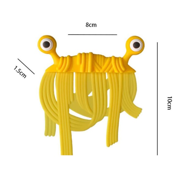 3D Djurbokmärke, Gul Cartoon Noodle Monster Bokmärke C DXGHC