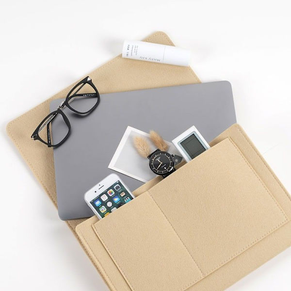 Sengside Felt Opbevaringspose Med Lommer Seng Sofa Skrivebord Hængende Organiser