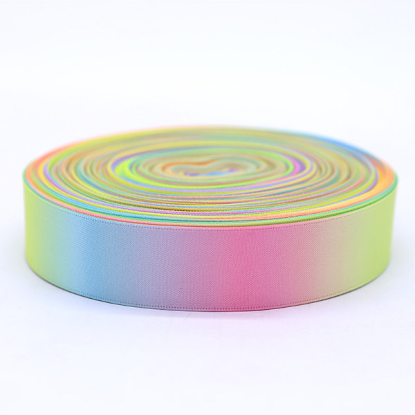 100 yards Regnbågs Polyester Tryckband Färgglad Gradu