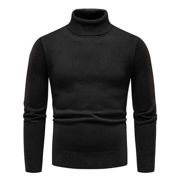 Herrar Pullover Tröja Tjock Tröja Enfärgad Hög Krage