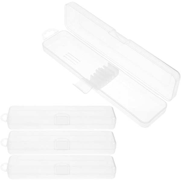 4-pack Glasstrån Reseförpackning Transparent Pappersstrå Förvaring DXGHC