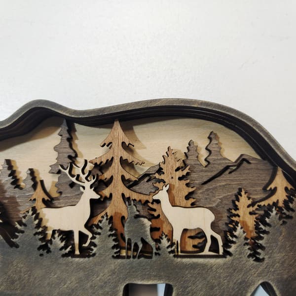 Uthult Julpynt Ornament Kunst Julepynt Skog Scene
