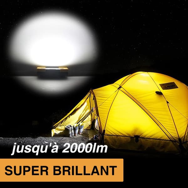 Genopladelig LED-Overlygte 30W 2000LM Arbejdslys til Byggeplads