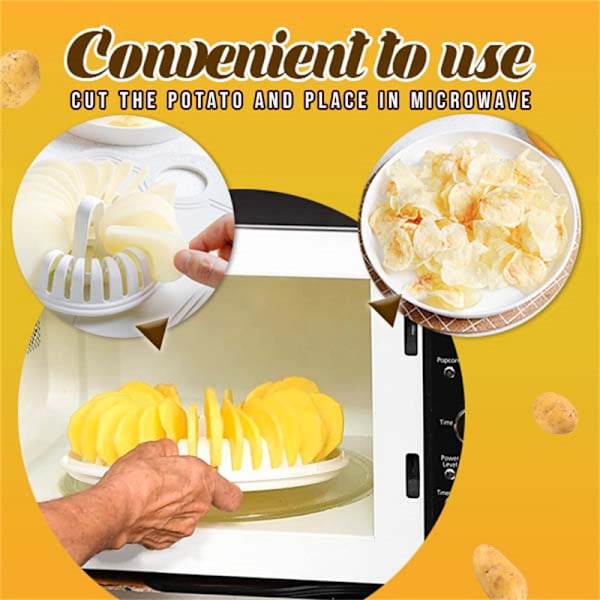 Mikrovågsugnschipstillverkare Hemmagjord Panställ Krispiga Potatischips