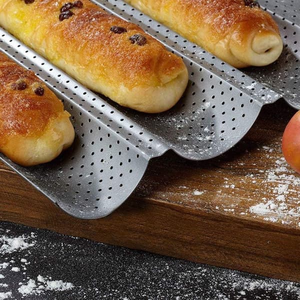 Trompet, Sort, Non-Stick Perforeret Baguetteform til Fransk Brød