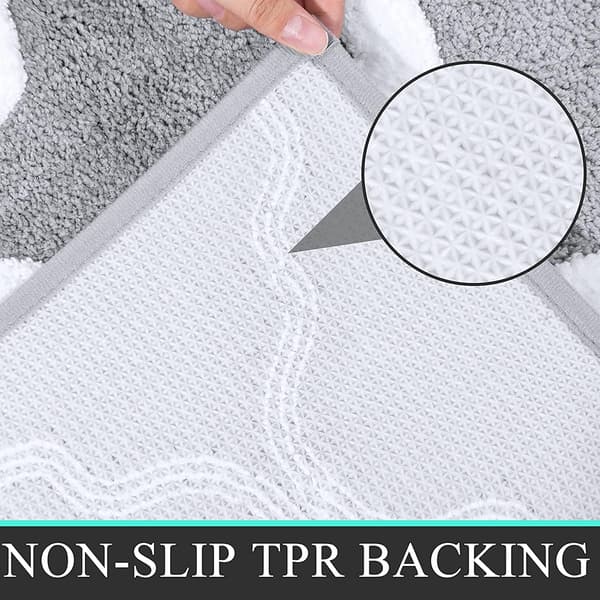 Mikrofiber Bademåtte Antislip Antibakteriel Tæppe Maskinvaskbar