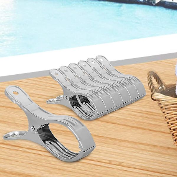 6st handduksklämma 5,5 tum Jumbo rostfritt stål Metal Beach till DXGHC