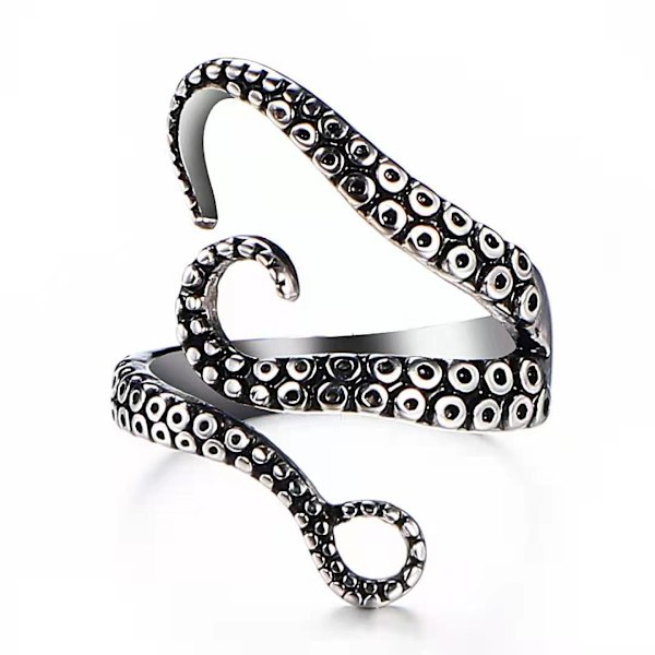 Mørk Nat Workshop Punk Ny Blæksprutte Ring Legering Åben Ring Manufac