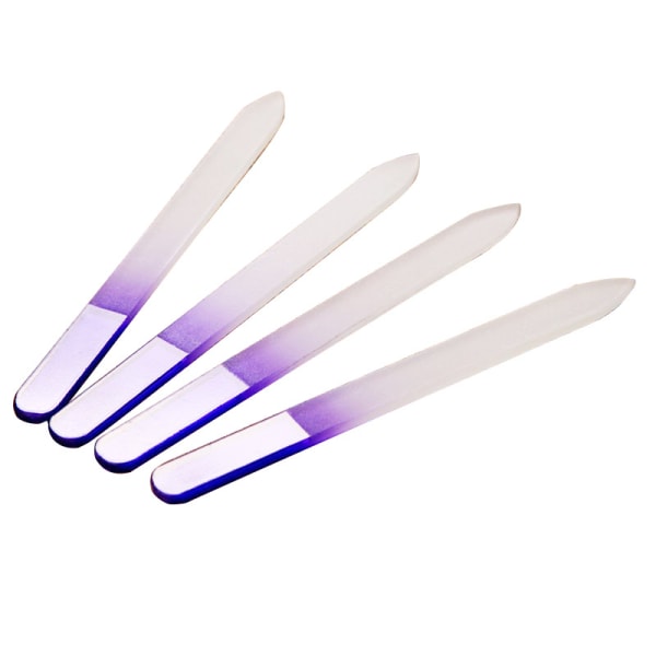 10 STK Fasjonabel lett lilla krystallglass manikyrspiker