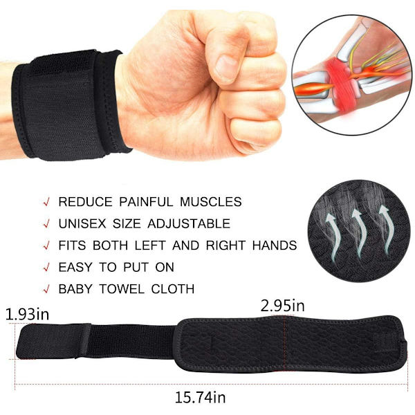Handledsskydd, 2 stycken Bodybuilding Handledsband för Viktlyftning