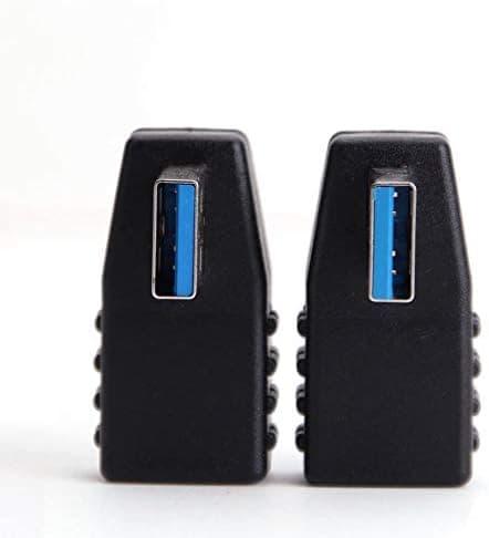 USB 3.0 -sovitin 90 asteen uros-naaraskytkin liitin vasemmalle