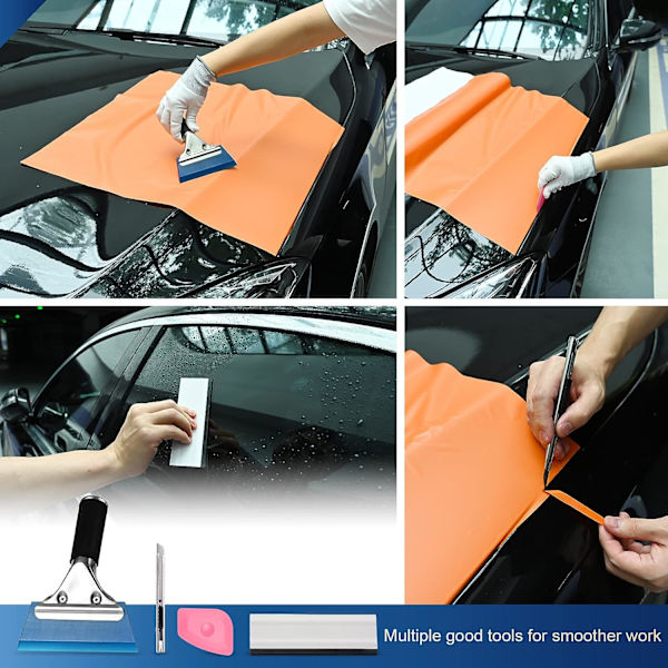 Auto Vindue Film Vinyl Wrap Kit, Auto Wrap Tint Installationsværktøj