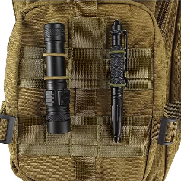 10 Pak Taktisk Udstyr Klip Molle Webbing Holder Elastisk Bund Rib